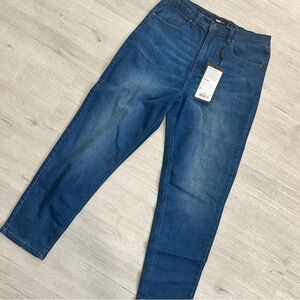 Barbell Apparel Mom Fit Jeans in Dark Indigo Wash sz 33